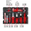 EINHELL-KWB E-Case Instrumentu kaste pārvākšanai, 79 daļas (Melna/Sarkana)