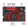 EINHELL-KWB E-Case Instrumentu kaste pārvākšanai, 79 daļas (Melna/Sarkana)