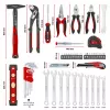 EINHELL-KWB E-Case Instrumentu kaste pārvākšanai, 79 daļas (Melna/Sarkana)