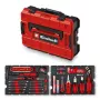 EINHELL-KWB E-Case Instrumentu kaste pārvākšanai, 79 daļas (Melna/Sarkana)