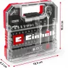 EINHELL-KWB Uzgriežņu un uzgaļu komplekts 1/4 collas 37 daļas L-CASE