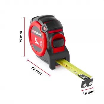 EINHELL-KWB Mērlente, 5 m (Melna/Sarkana)