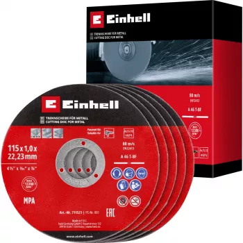 EINHELL-KWB Plānā griešanas diska komplekts, Ø 115 x 1,0 mm, 5 gab. (leņķa slīpmašīnai)