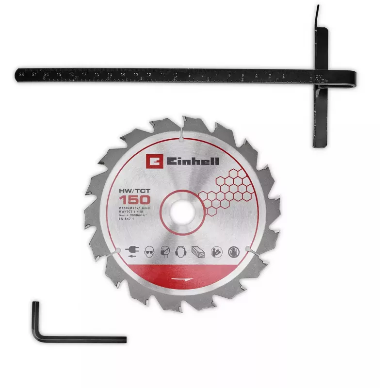 Einhell Power X-Change Bezvadu Rokas Ripzāģis TE-CS 18/150-2 Li-Solo, 18V (Sarkans/Melns, Bez Akumulatora un Lādētāja)