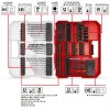 EINHELL XL-CASE Trieciena uzgaļu un urbju komplekts, 95 daļas, Urbju un uzgaļu komplekts