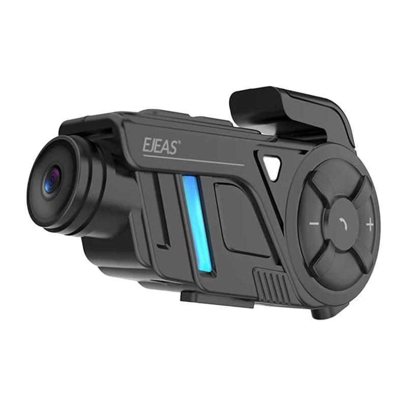 EJEAS K1Pro+ Motocikla intercoms ar 1080P ierakstītāju - Viens intercoms