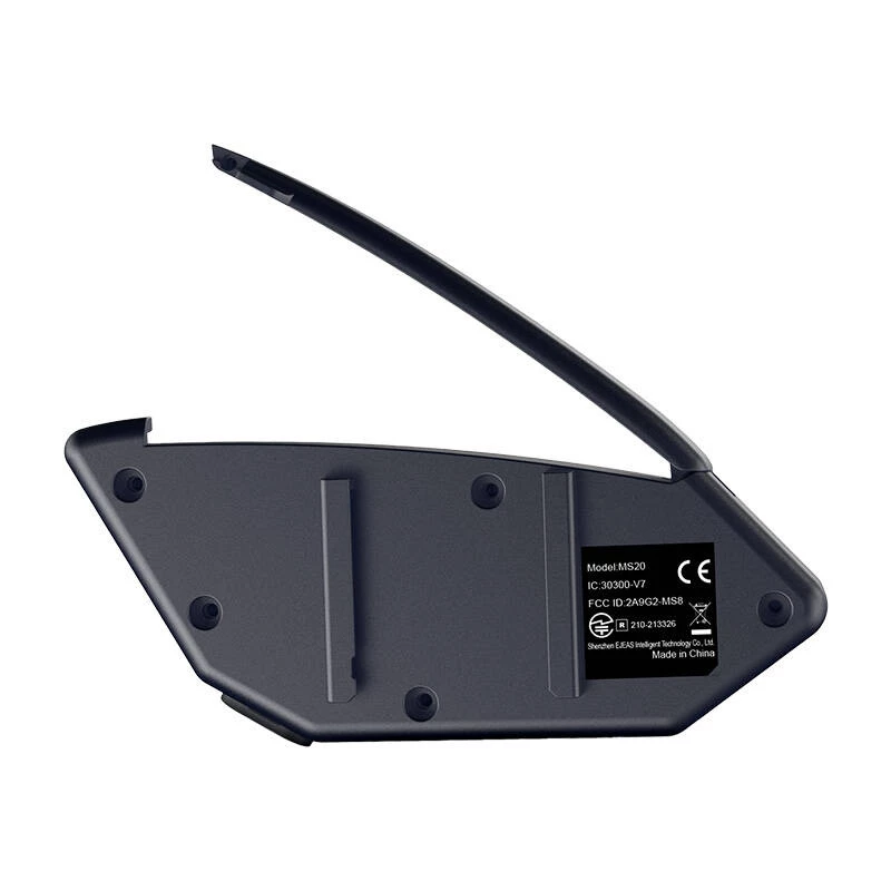 EJEAS MS20 Motocikla interkomu sistēma ar Bluetooth 5.1, 1000m diapazonu, IP65, CVC trokšņu slāpēšanu, HD stereo skaļruņiem, FM radio, USB-C, līdz 20h sarunu laikam