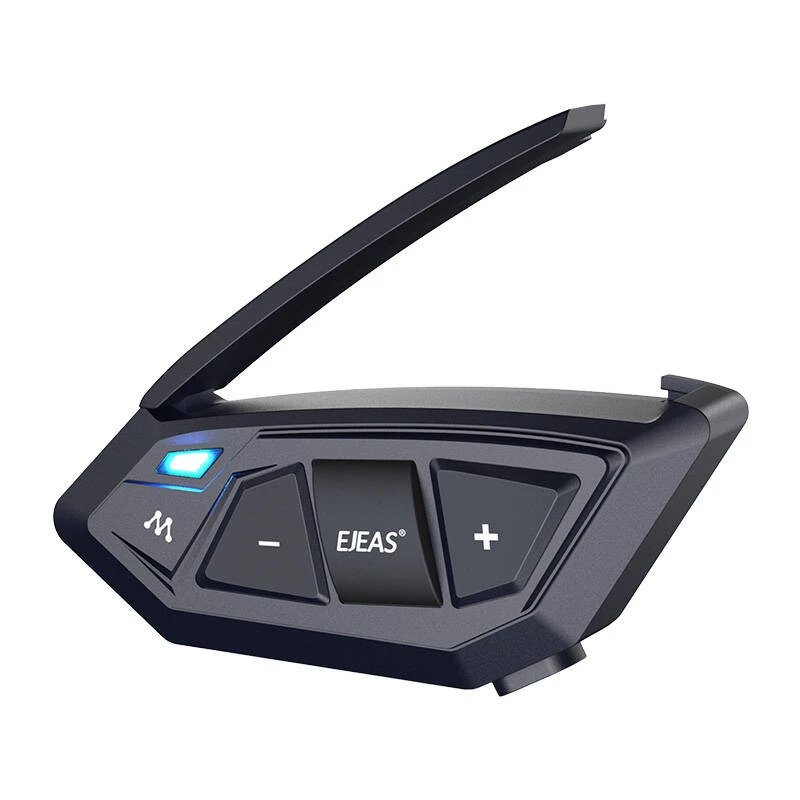 EJEAS MS20 Motocikla interkomu sistēma ar Bluetooth 5.1, 1000m diapazonu, IP65, CVC trokšņu slāpēšanu, HD stereo skaļruņiem, FM radio, USB-C, līdz 20h sarunu laikam