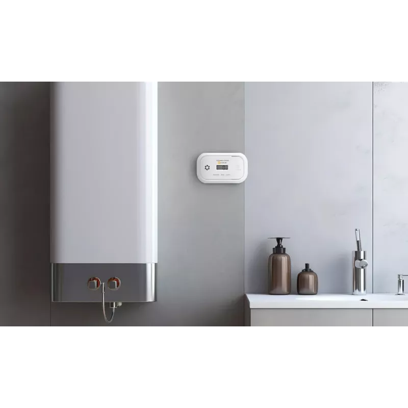 EL-HOME CD-17A2v2300/B oglekļa monoksīda detektors ar LCD displeju un 9V rezerves barošanu