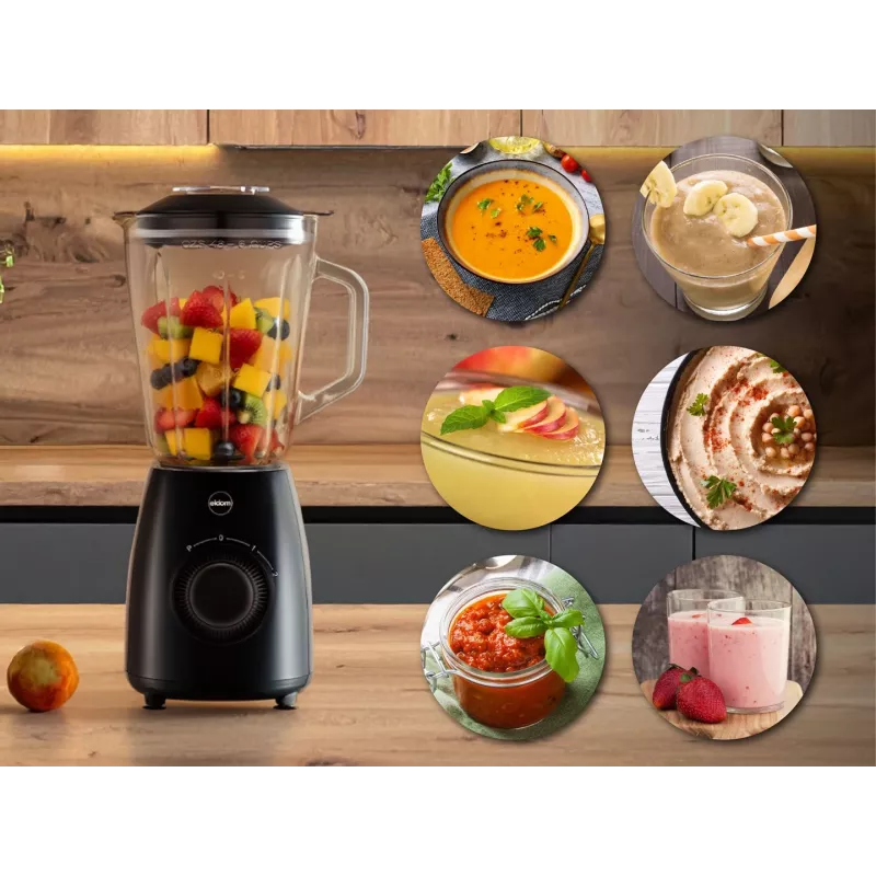 ELDOM BK6 NOXAR krūzes blenderis 500W melns 2x600ml Tritan pudeles pulss