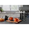 ELDOM C560 Nuvia bezvadu tējkanna ar temperatūras kontroli, 1,7 L, 2200 W, LED displejs, nerūsējošais tērauds/melna