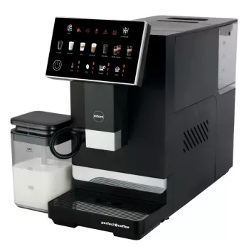 ELDOM ECA10 automātiskā spiediena kafijas mašīna, 7 programmas, 19 bāri, 1450 W, 1,8 L ūdens tvertne, no pupiņām līdz kafijai, LCD, melna