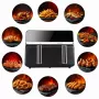 ELDOM FR200 gaisa fritieris 9L dubultais grozs 2200W 8 programmas LED displejs melns