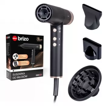 ELDOM HT270 BRIZO Fēns 2200W jonu superkluss 3 temperatūras režīmi aukstā gaisa poga pašattīrīšanās melns