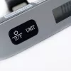 ELDOM WB10 Digitalais bagāžas svari 50 kg ar fona apgaismojumu LCD, nerūsējošā tērauda āķis, taras un turēšanas funkcijas