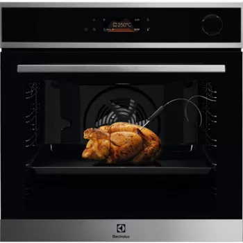 Electrolux EOC8P39WX Iebūvējamā viena cepeškrāsns ar pirolītisko pašattīrīšanos, 71L, A+ enerģija, nerūsējošais tērauds