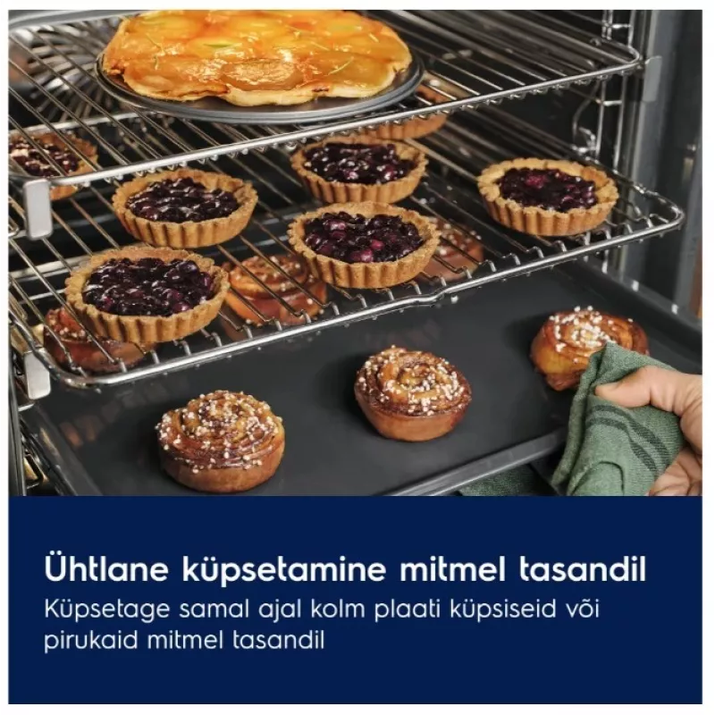 Electrolux EOF7P86H3 Iebūvējamā elektriskā cepeškrāsns 71L pirolītiskā pašattīrīšanās A+ enerģijas klase ar SenseCook un SteamBake