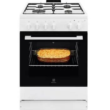 Electrolux LKG604012W brīvstāvošs gāzes plīts ar gāzes cepeškrāsni, 60 cm, balts