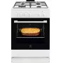 Electrolux LKG604012W brīvstāvošs gāzes plīts ar gāzes cepeškrāsni, 60 cm, balts