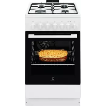 Electrolux LKK520032W brīvstāvoša plīts ar gāzes plīts virsmu un elektrisko cepeškrāsni, 50 cm, balta