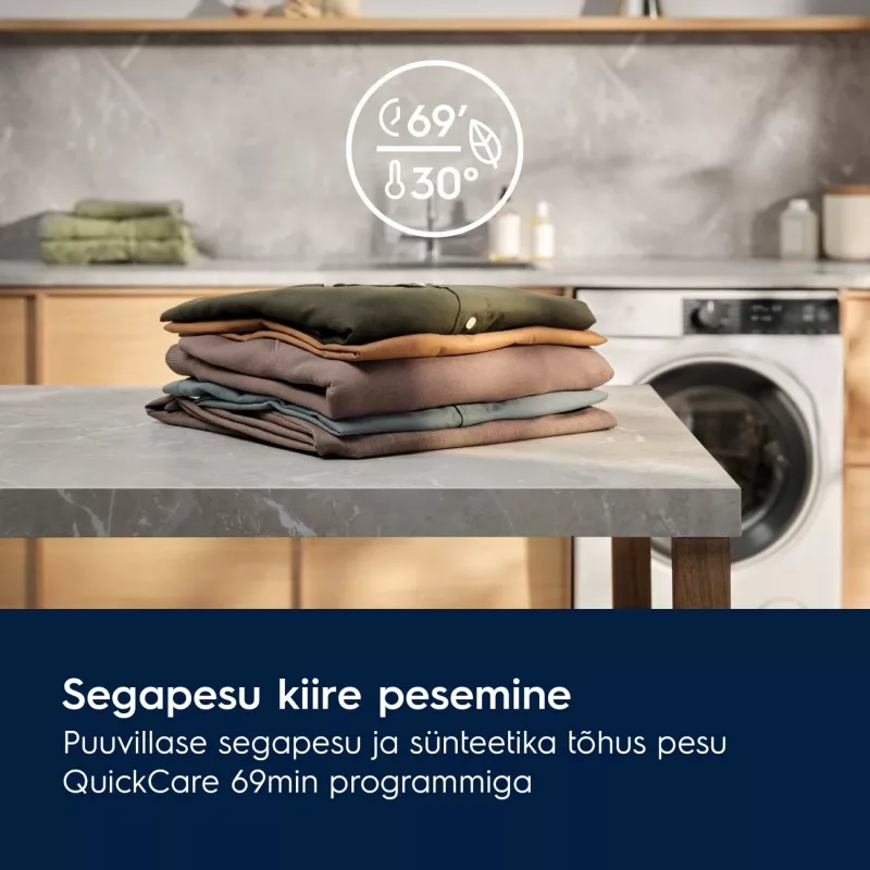 Electrolux PerfectCare 700 EW7F3492FQE 9kg 1400 apgr./min priekšējās ielādes veļas mašīna - balta