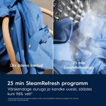 Electrolux SteamCare 700 UniversalDose veļas mašīna, 10 kg, 1600 apgr./min, balta