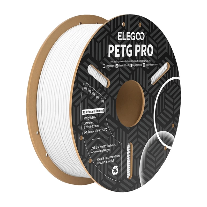ELEGOO PETG Pro Filament (Balts)