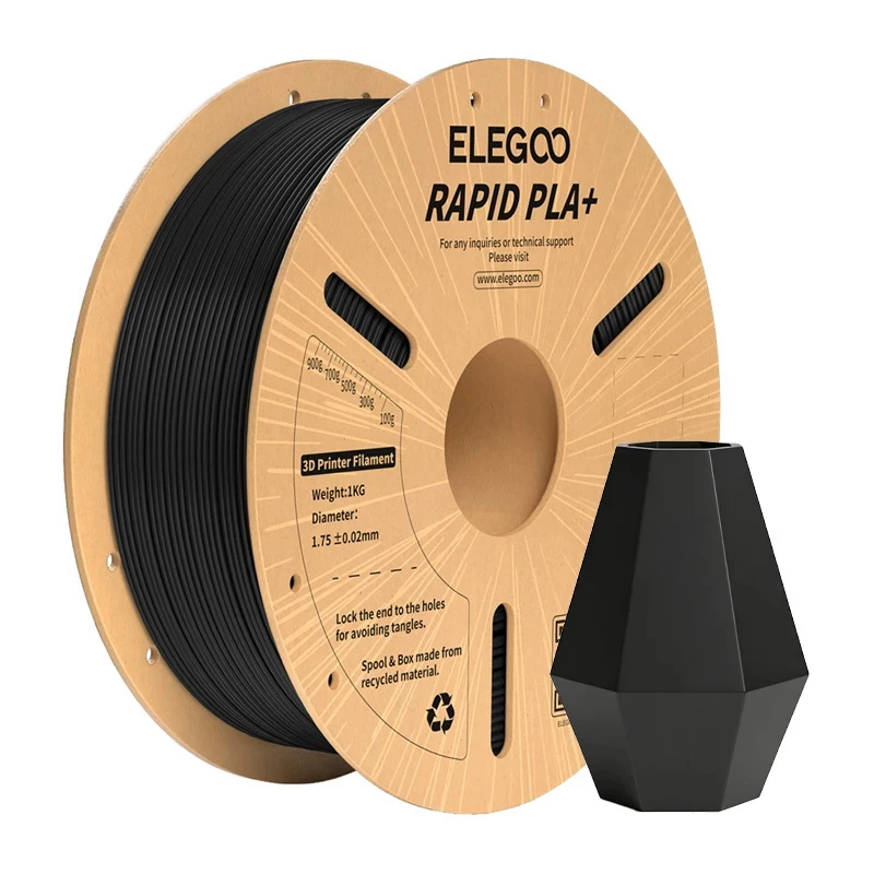 ELEGOO Rapid PLA+ Filaments (Melns)