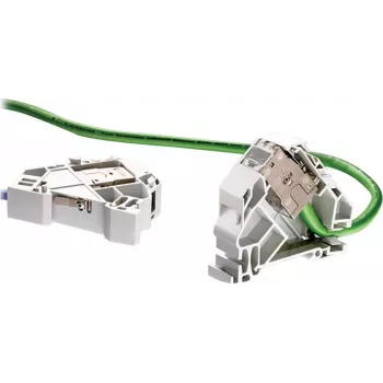 ELOTOUCH TE Connectivity AMP Netconn DIN sliedes adapteris, neapdzīvots, 1 Keystone slots, gaiši pelēks 1711897-1