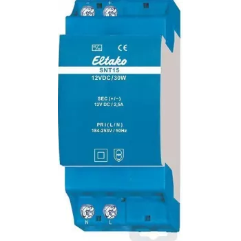 Eltako SNT15-12VDC/30W DIN sliedes barošanas bloks 12V DC 2.5A 30W 20000167
