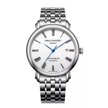 EMILE CHOURIET MAN 00116G406625 Automātiskais pulkstenis 40mm Melns ciparnīca Nerūsējošā tērauda aproce