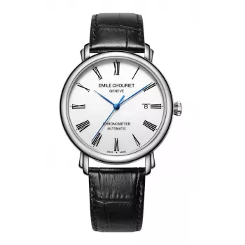 EMILE CHOURIET Vīriešu automātiskais niršanas pulkstenis 40mm Nerūsējošais tērauds Melns ciparnīca 001168G406625