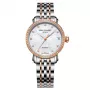 EMILE CHOURIET Sieviešu pulkstenis 011168L306982 (30mm) - Šveices kvarcs, nerūsējošais tērauds, sudraba ciparnīca, melna ādas siksniņa