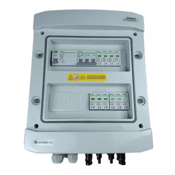EMITER EM-1102N_DCAC PV DC/AC Sadales iekārta Hermētiska IP65 ar Noark Pārsprieguma aizsargiem un RCD