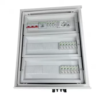 EMITER EM-854N DCAC Hermētiska IP66 Saules PV Kombinētājs ar Līdzstrāvas un Maiņstrāvas Aizsardzību, 5 Stīgu Ieejas, 5 MPPT, 100A 3-Fāžu