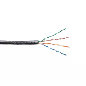 EMITER EmiterNet Outdoor UTP Cat5e kabelis PVC+PE masīvs varš 4x2x0.5mm Melns