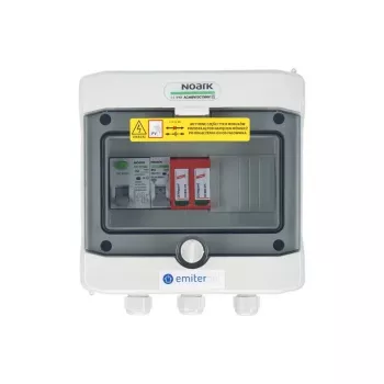 EMITER Sadales iekārta Piestiprināta Maiņstrāvas Hermētiska IP65 EMITTER ar Maiņstrāvas Dehn 2. tipa Pārsprieguma Aizsardzības Ierīci, 16A 1-F, RCD A tips 40A/300mA
