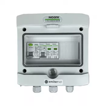EMITER Slēgiekārta Piestiprināta Maiņstrāvas Hermētiska IP65 ar Pārsprieguma Aizsardzības Ierīci Maiņstrāvas Noark 2. tips, 16A 1-fāzes, RCD A tips 40A/300mA