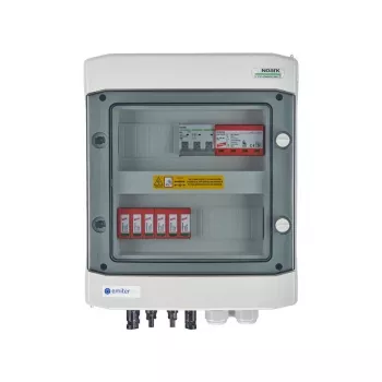 EMITER Switchgear Attached DCAC Hermetic IP65 EMITTER ar DC pārsprieguma aizsardzību Dehn 1000V Type 2, 2 x PV String, 2 x MPPT // og. AC Dehn Type 1+2, 10A 3-Phase