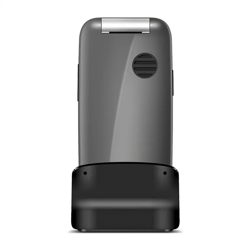 Emporia ONE V200i salokāmais tālrunis, 2,31 collu displejs, divas SIM, SOS poga, pelēks/sudraba