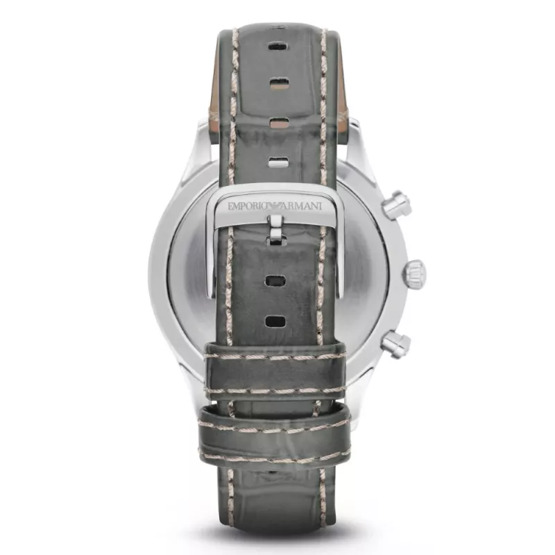 Emporio Armani AR1861 Vīriešu Hronogrāfa Pulkstenis no Nerūsējošā Tērauda 43mm