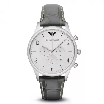 Emporio Armani AR1861 Vīriešu Hronogrāfa Pulkstenis no Nerūsējošā Tērauda 43mm