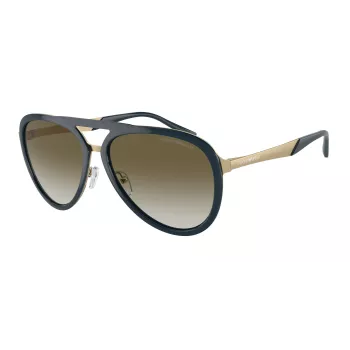 EMPORIO ARMANI EA2145-33598E Vīriešu kvadrātveida saulesbrilles Matēti melna tumši pelēka 59mm