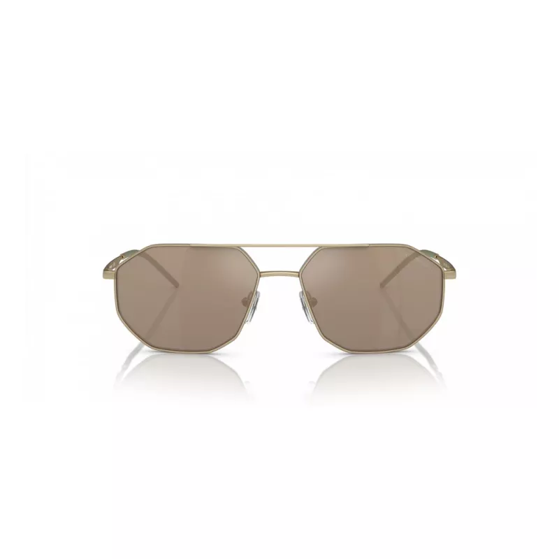 EMPORIO ARMANI EA2147-30025A Saulesbrilles Matēti Melnas Pelēkas Taisnstūra Vīriešiem