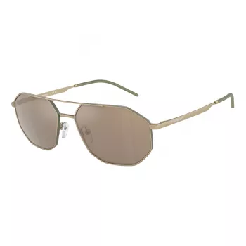 EMPORIO ARMANI EA2147-30025A Saulesbrilles Matēti Melnas Pelēkas Taisnstūra Vīriešiem