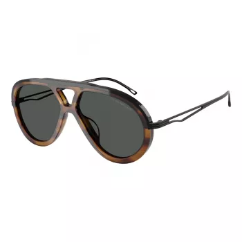 EMPORIO ARMANI EA4242U 621287 Vīriešu saulesbrilles Matēti melna pelēka 56mm