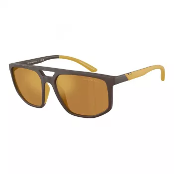 EMPORIO ARMANI EA4248U62586H Vīriešu saulesbrilles Matēti melna pelēka spoguļa sudraba 58mm