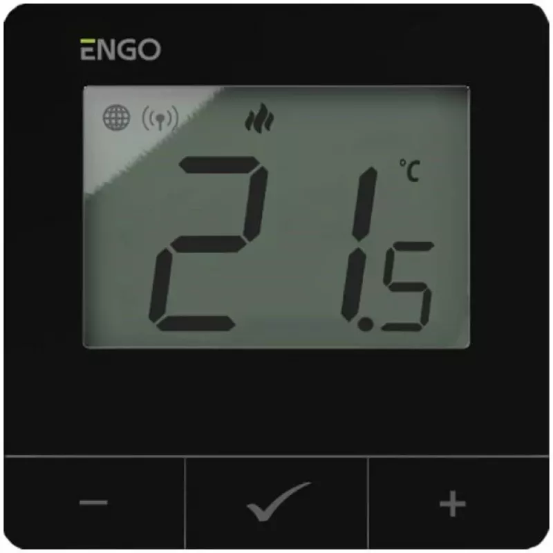 ENGO Controls E25-230B Smart Wi-Fi Termostats, Virsmas Montāža, 230V