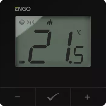 ENGO Controls E25-BATB Smart Wi-Fi Termostats, Virsmas Montāžai, Balts