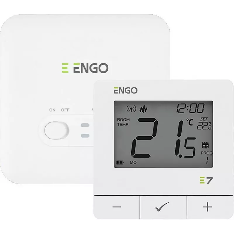 ENGO Controls E7-RFW Bezvadu termostats, balts